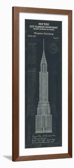 Chrysler Building Plan-The Vintage Collection-Framed Giclee Print