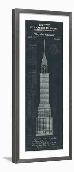 Chrysler Building Plan-The Vintage Collection-Framed Giclee Print