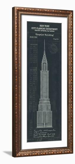 Chrysler Building Plan-The Vintage Collection-Framed Giclee Print