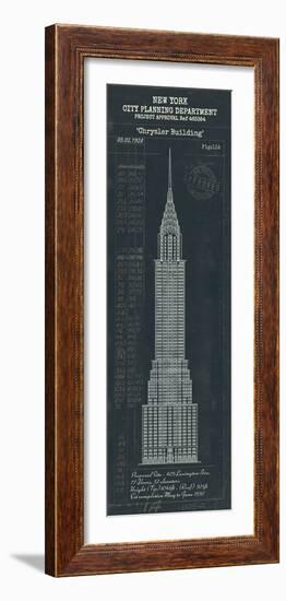 Chrysler Building Plan-The Vintage Collection-Framed Giclee Print