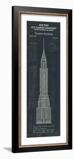 Chrysler Building Plan-The Vintage Collection-Framed Giclee Print