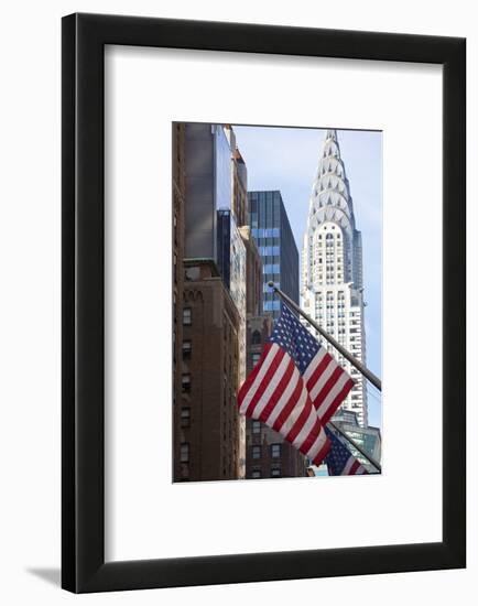 Chrysler Building with Star and Stripes, New York, USA-Peter Adams-Framed Photographic Print