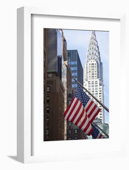 Chrysler Building with Star and Stripes, New York, USA-Peter Adams-Framed Photographic Print