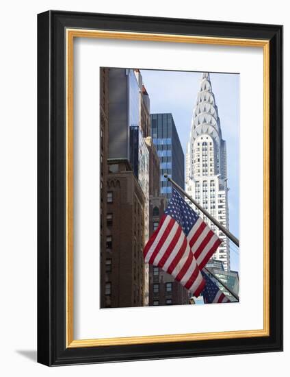 Chrysler Building with Star and Stripes, New York, USA-Peter Adams-Framed Photographic Print