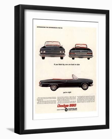 Chrysler Dodge 880 Dependables-null-Framed Art Print