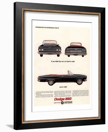 Chrysler Dodge 880 Dependables-null-Framed Art Print