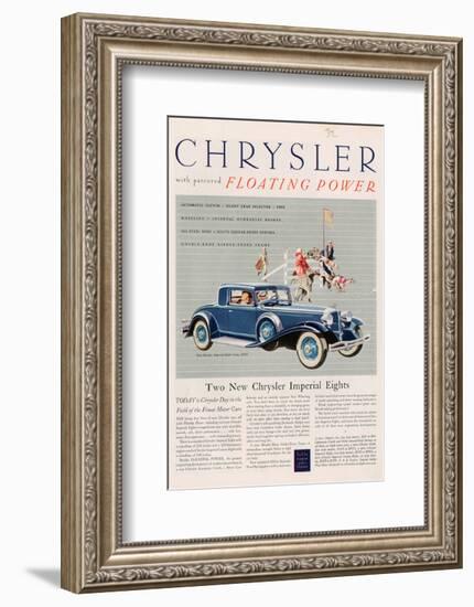 Chrysler Floating Power - 1925-null-Framed Art Print