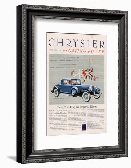 Chrysler Floating Power - 1925-null-Framed Art Print