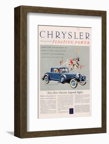 Chrysler Floating Power - 1925-null-Framed Art Print