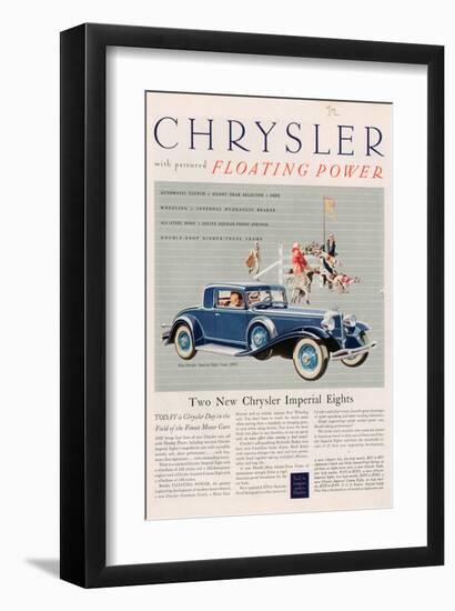 Chrysler Floating Power - 1925-null-Framed Art Print