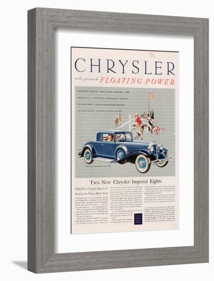 Chrysler Floating Power - 1925-null-Framed Art Print