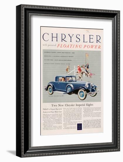 Chrysler Floating Power - 1925-null-Framed Art Print