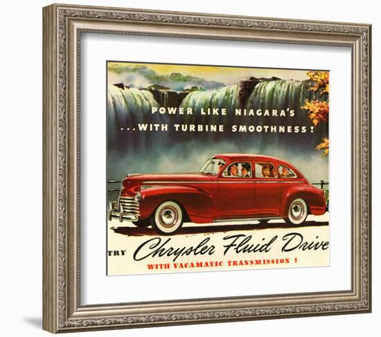 Chrysler Fluid Drive - Niagara-null-Framed Art Print