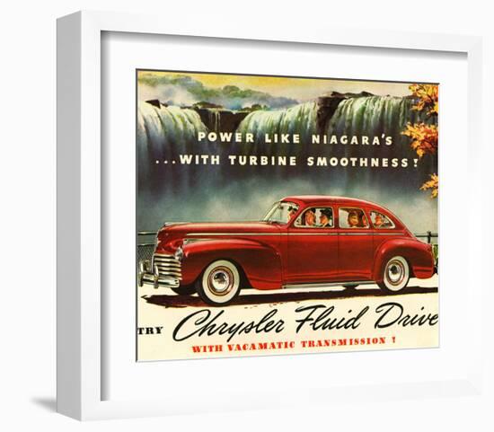 Chrysler Fluid Drive - Niagara-null-Framed Art Print