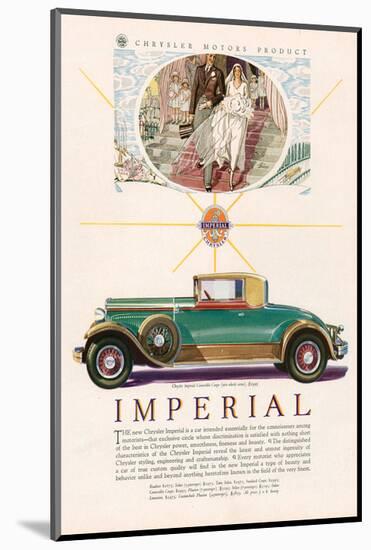 Chrysler Imperial Convertible-null-Mounted Art Print