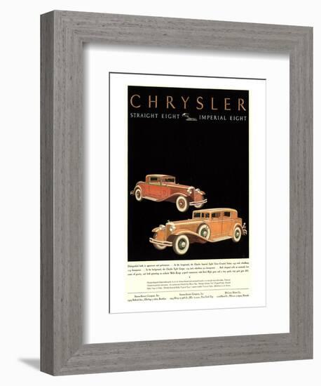 Chrysler Imperial Eight-null-Framed Art Print