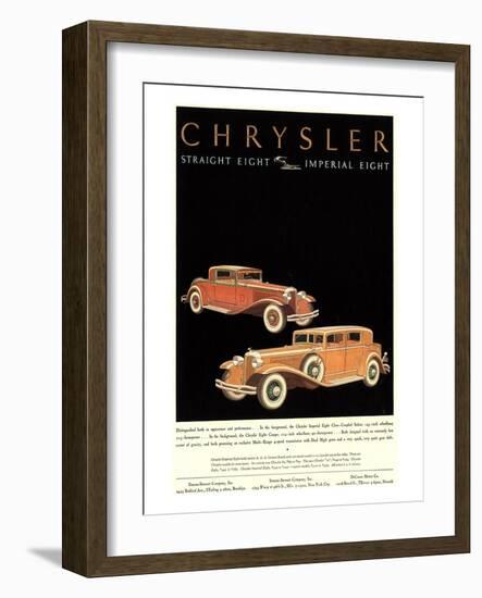 Chrysler Imperial Eight-null-Framed Art Print