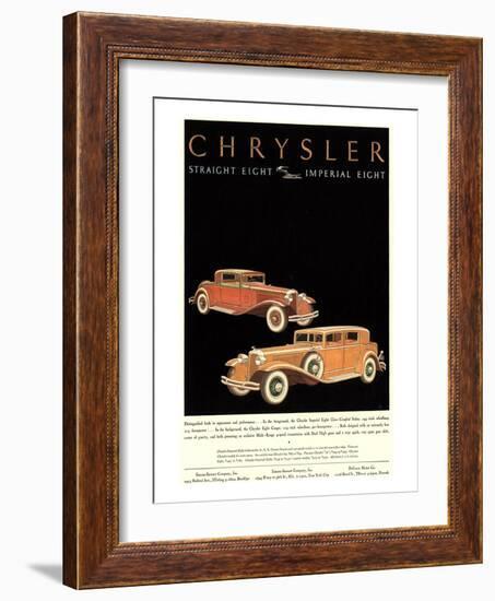 Chrysler Imperial Eight-null-Framed Art Print