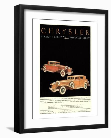 Chrysler Imperial Eight-null-Framed Art Print