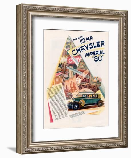 Chrysler Imperial, Magazine Advertisement, USA, 1928-null-Framed Giclee Print