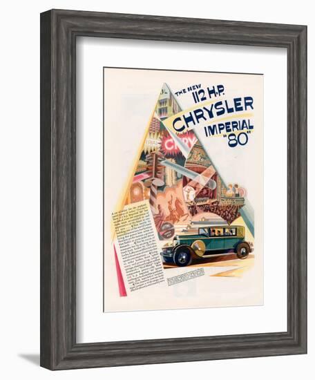 Chrysler Imperial, Magazine Advertisement, USA, 1928-null-Framed Giclee Print