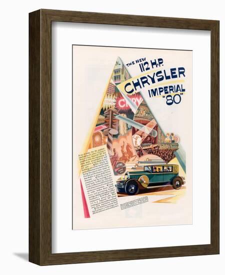 Chrysler Imperial, Magazine Advertisement, USA, 1928-null-Framed Giclee Print