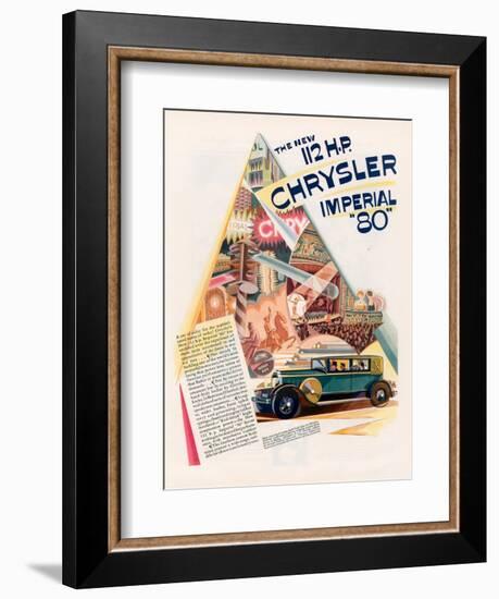 Chrysler Imperial, Magazine Advertisement, USA, 1928-null-Framed Giclee Print