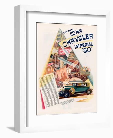 Chrysler Imperial, Magazine Advertisement, USA, 1928-null-Framed Giclee Print