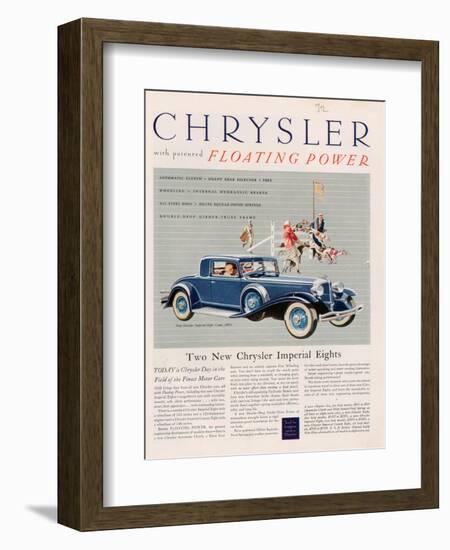 Chrysler, Magazine Advertisement, USA, 1932-null-Framed Giclee Print