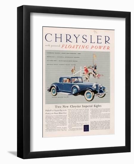 Chrysler, Magazine Advertisement, USA, 1932--Framed Giclee Print