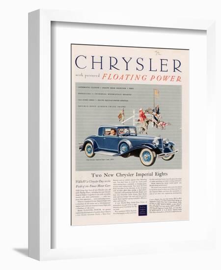 Chrysler, Magazine Advertisement, USA, 1932-null-Framed Giclee Print