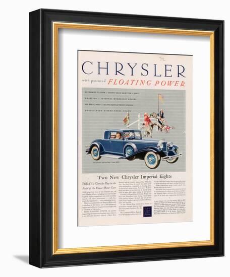 Chrysler, Magazine Advertisement, USA, 1932--Framed Giclee Print
