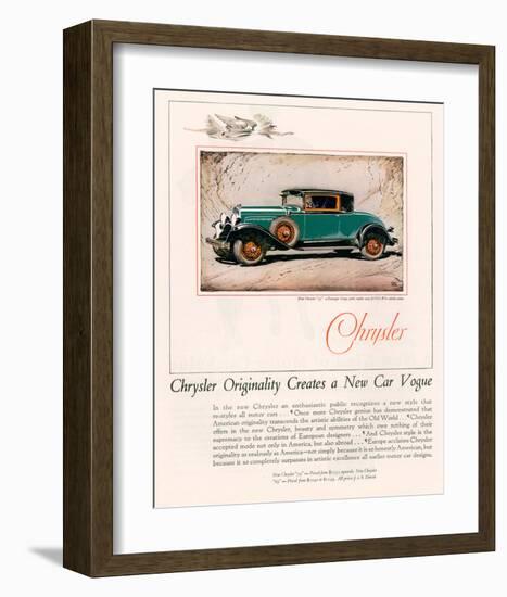 Chrysler Originality - New 75-null-Framed Art Print