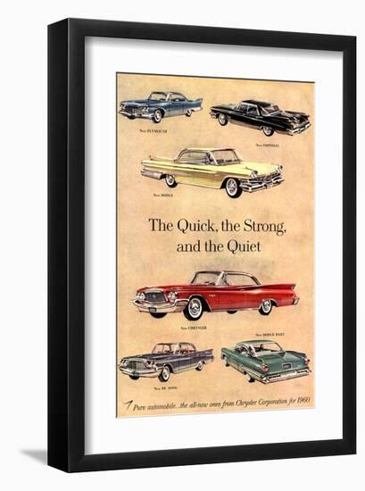 Chrysler - Quick Strong Quiet-null-Framed Art Print