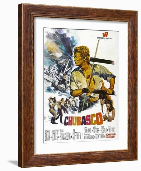 Chubasco, US poster, Richard Egan, 1967-null-Framed Art Print