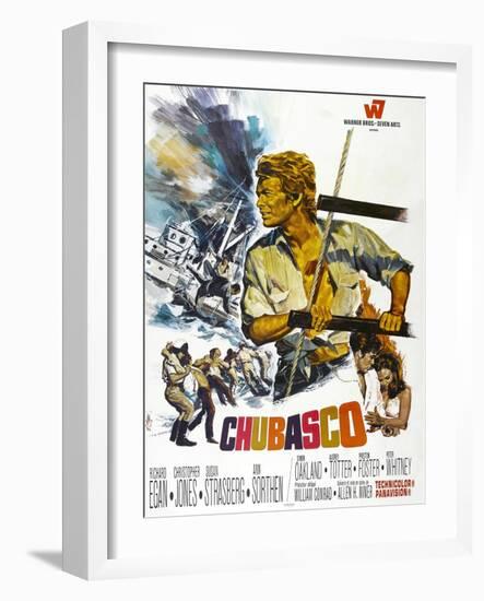 Chubasco, US poster, Richard Egan, 1967-null-Framed Art Print