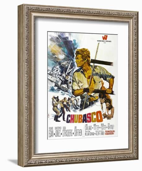 Chubasco, US poster, Richard Egan, 1967-null-Framed Art Print