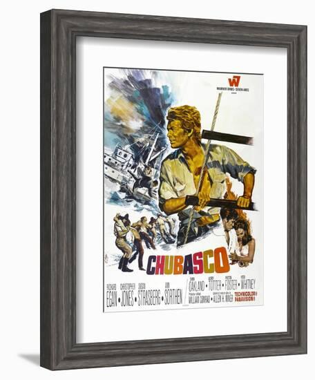 Chubasco, US poster, Richard Egan, 1967-null-Framed Art Print