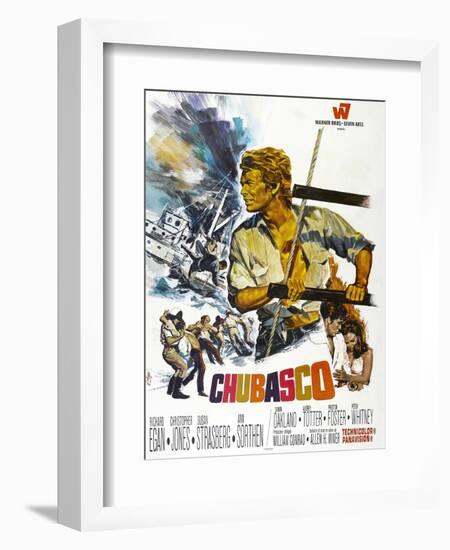 Chubasco, US poster, Richard Egan, 1967-null-Framed Premium Giclee Print