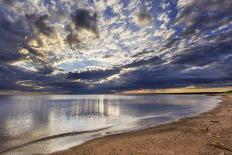 Sun Breaks Cloudy Morning, Superior Point, Lake Superior, Wisconsin, USA-Chuck Haney-Photographic Print