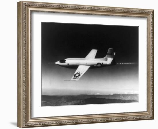 Chuck Yeager Broke the Sound Barrier in a Bell X-1 Rocket Plane on October 14, 1947-null-Framed Photo
