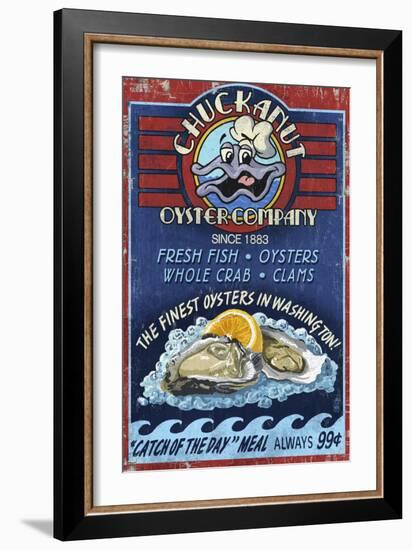 Chuckanut , Washington - Oyster Company-Lantern Press-Framed Art Print