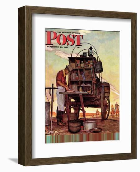 "Chuckwagon," Saturday Evening Post Cover, September 14, 1946-Mead Schaeffer-Framed Giclee Print