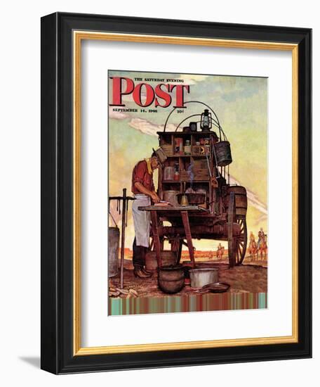 "Chuckwagon," Saturday Evening Post Cover, September 14, 1946-Mead Schaeffer-Framed Giclee Print