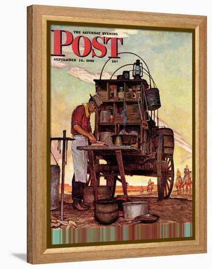 "Chuckwagon," Saturday Evening Post Cover, September 14, 1946-Mead Schaeffer-Framed Premier Image Canvas