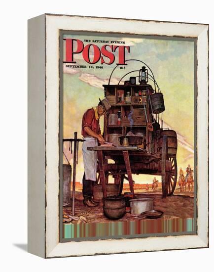 "Chuckwagon," Saturday Evening Post Cover, September 14, 1946-Mead Schaeffer-Framed Premier Image Canvas