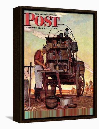 "Chuckwagon," Saturday Evening Post Cover, September 14, 1946-Mead Schaeffer-Framed Premier Image Canvas