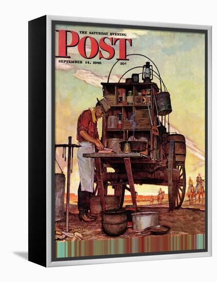 "Chuckwagon," Saturday Evening Post Cover, September 14, 1946-Mead Schaeffer-Framed Premier Image Canvas