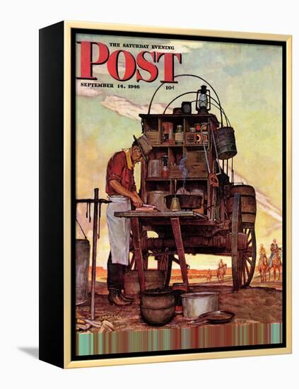 "Chuckwagon," Saturday Evening Post Cover, September 14, 1946-Mead Schaeffer-Framed Premier Image Canvas