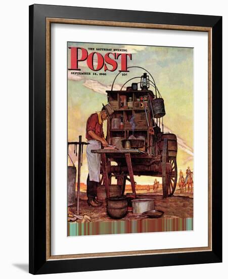 "Chuckwagon," Saturday Evening Post Cover, September 14, 1946-Mead Schaeffer-Framed Giclee Print